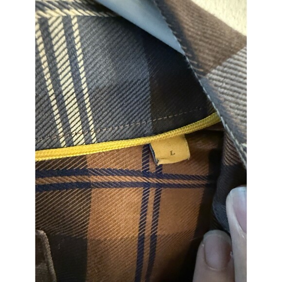 Robert Talbott Carmel Brown Plaid Button Down Sz L - Picture 4 of 10